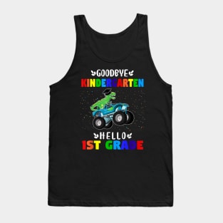 Goodbye Kindergarten Hello First Grade Graduation Boy Tank Top